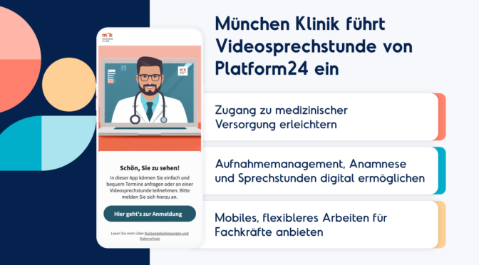 Größtes Klinikunternehmen der Region München setzt auf Videosprechstunde von schwedischen Marktführer